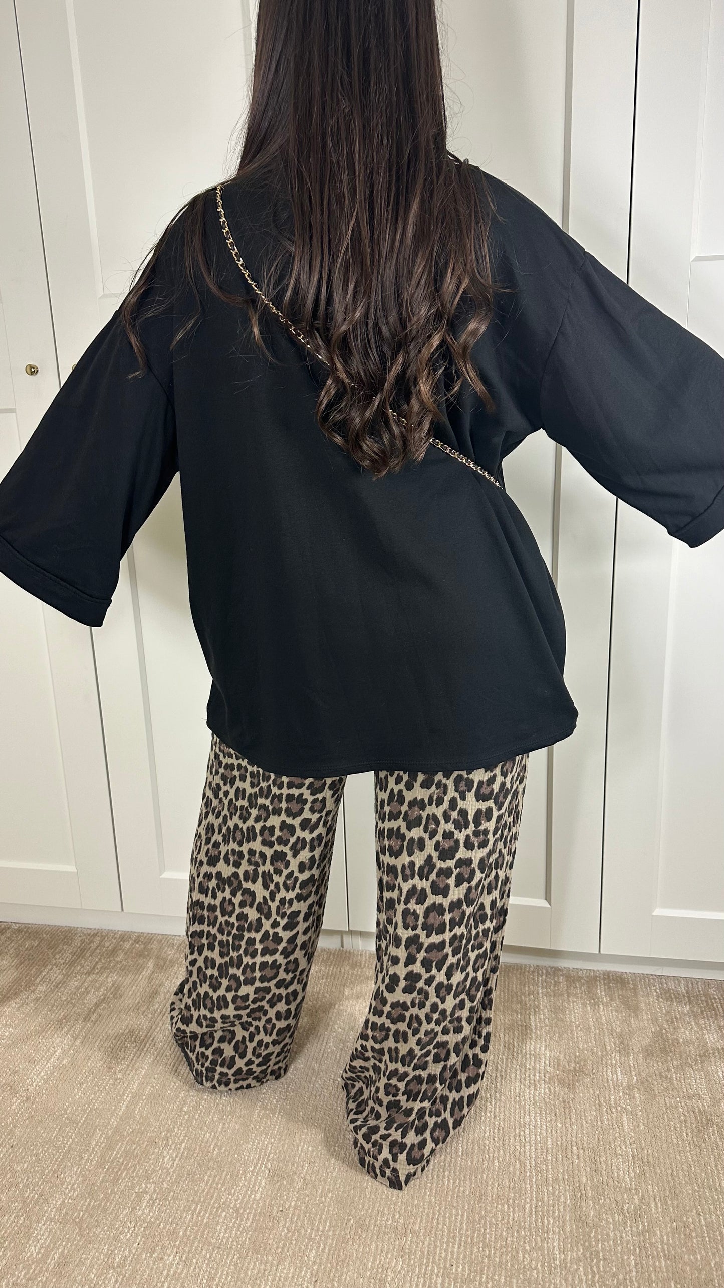 Top oversize noir