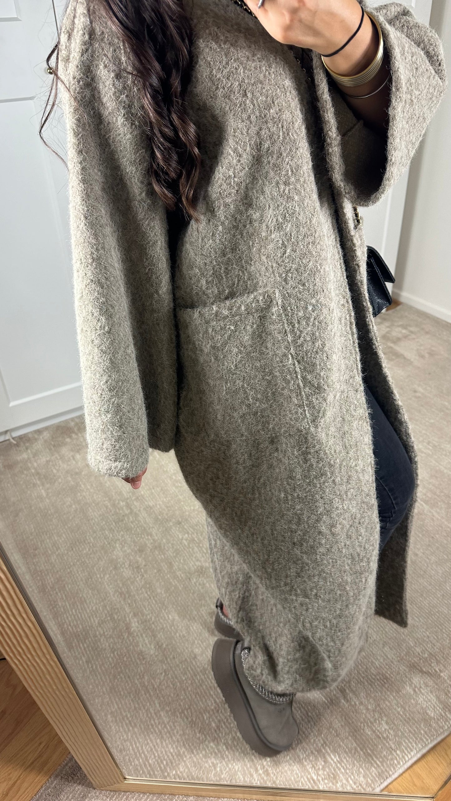 Manteau texturé Beige