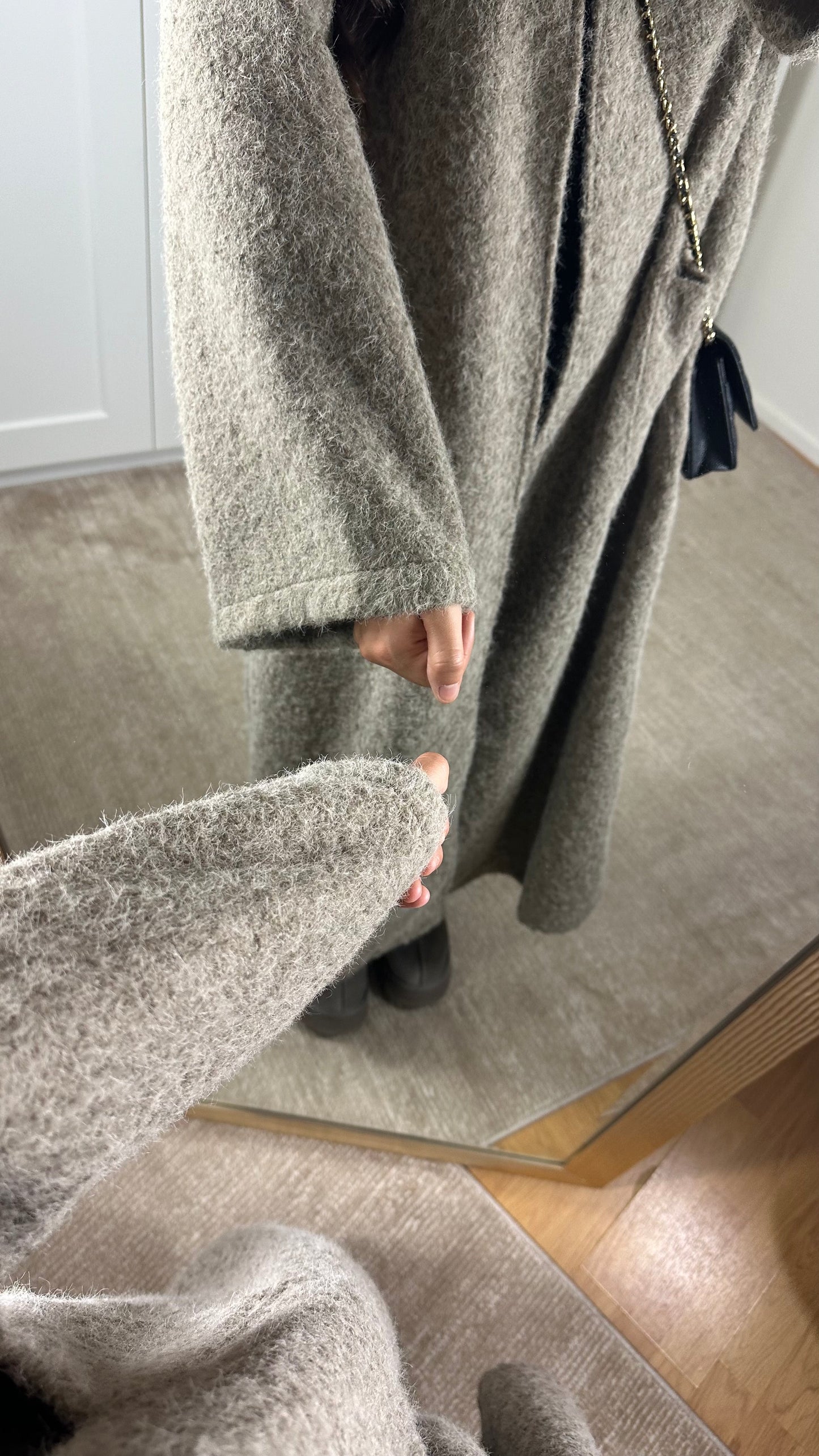 Manteau texturé Beige