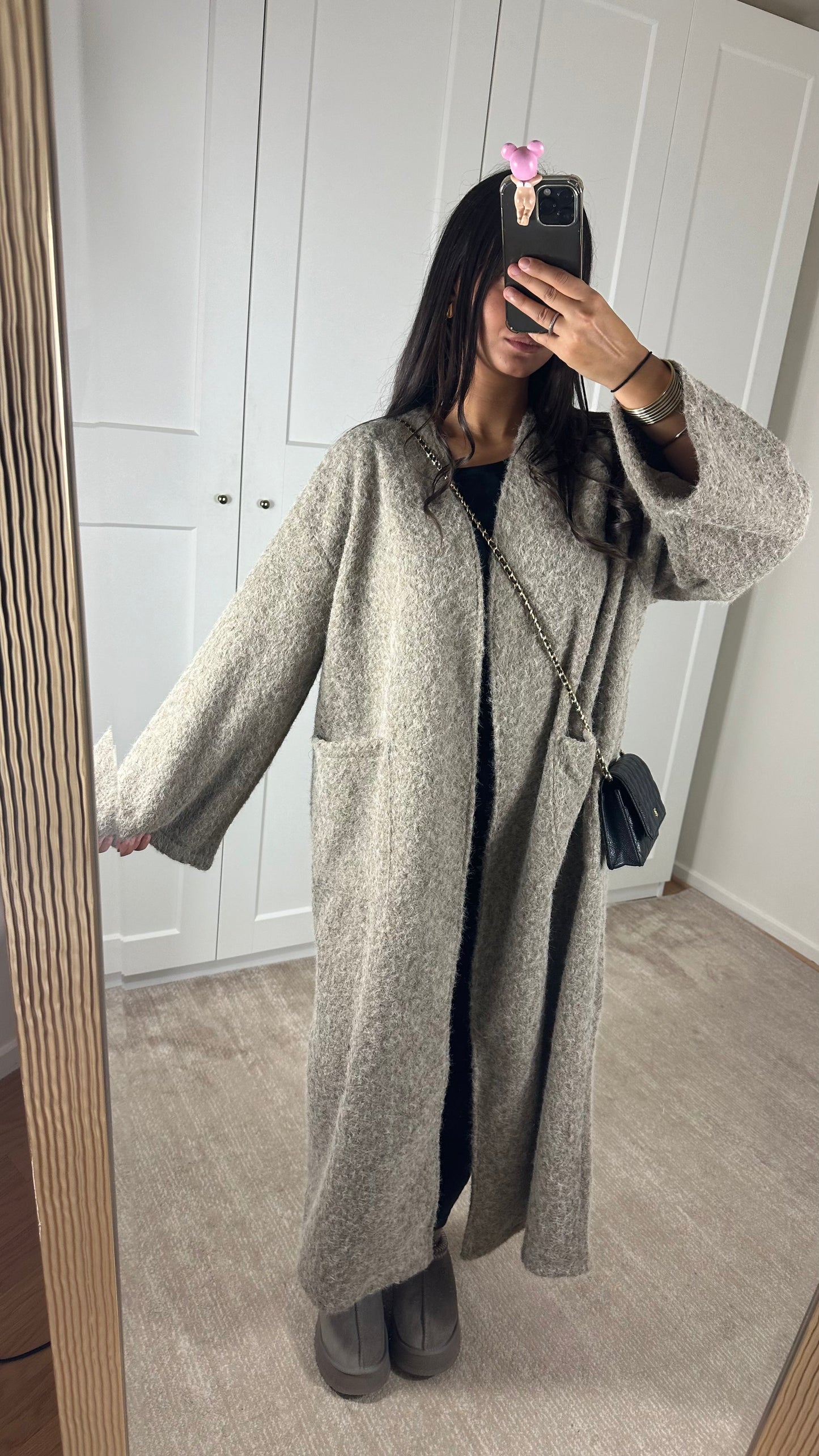 Manteau texturé Beige