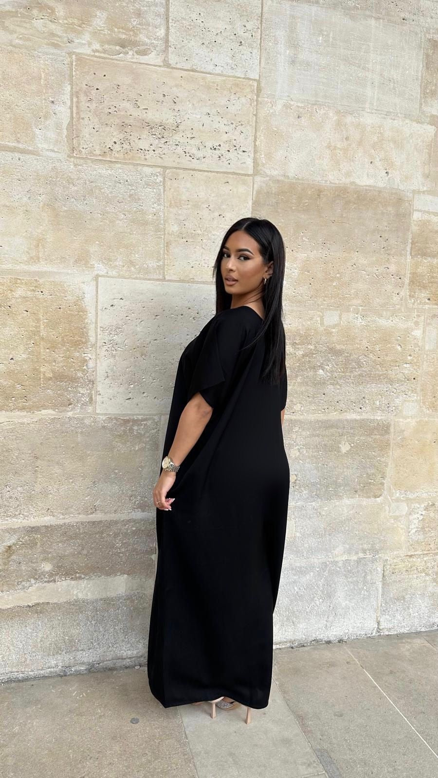 Sous Abaya Noir ( soie de corée)