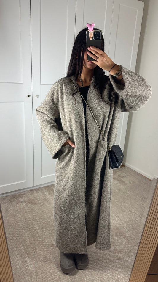 Manteau texturé Beige