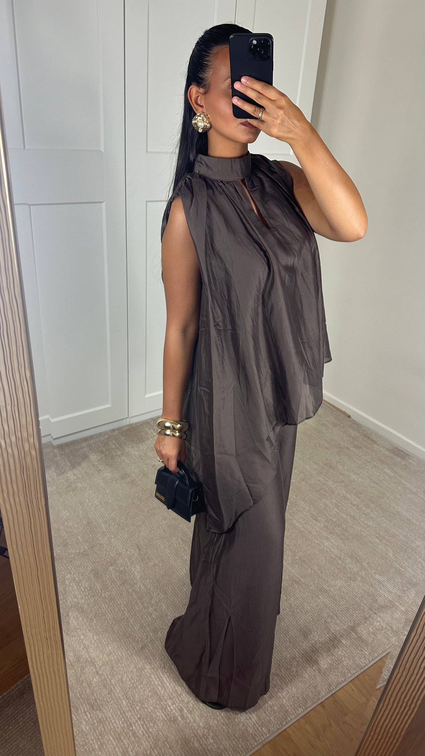 Ensemble pantalon brownie